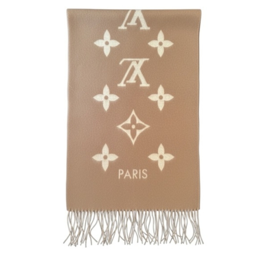 NWT! NEW! AUTHENTICATED LOUIS VUITTON M76067 Reykjavik Scarf SHAWL 100% CASHMERE - Picture 10 of 16